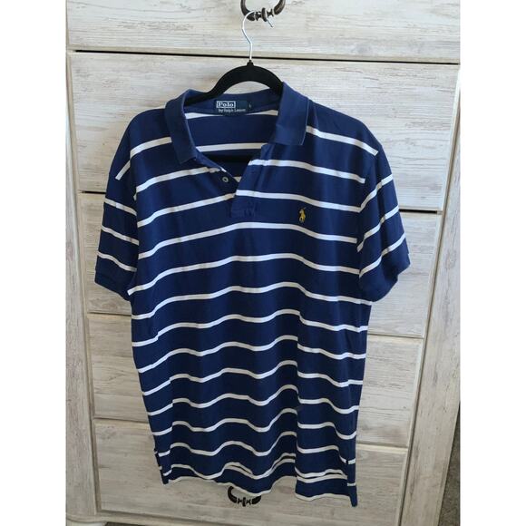 Ralph Lauren Polo - Blue and White - Size Large - Picture 1 of 4